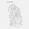 Patches For Clothes Bag Iron On Thermal Stickers Line Art Vegeta Goku Pattern Washable Heat Transfer