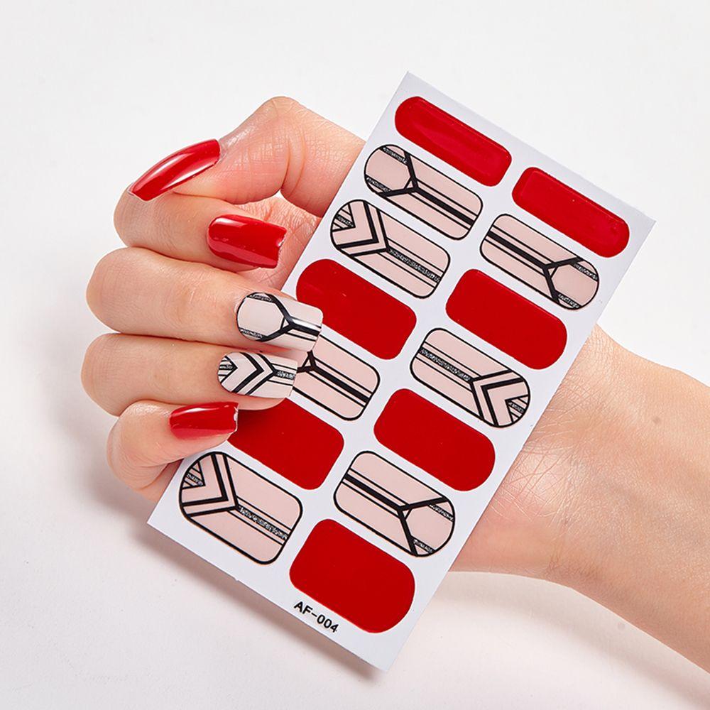 Girls Press On Nail Self Adhesive Nail Polish Strips Nail Art Decal Nail Stickers Full Nail Wraps
