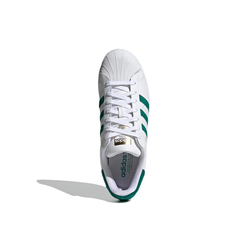 Adidas Superstar Chenille Stripes Cloud White Green Sneakers H00190