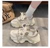 Fashion Women's Chunky Sneakers Breathable Mesh Platform Sports Shoes Woman Fashion Lace Up Thick Sole Casual Shoes Mujer 2024