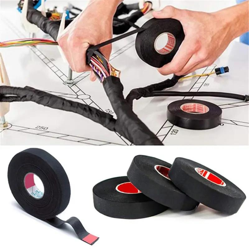 Electrical Insulating Tape Heat Resistant Harness Tape 9/15/50MM Car Cable Harness Wiring Loom Protection Waterproof Tape