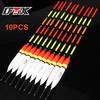 FTK Fishing Float 10PCS Mixed Size Barguzinsky Bobbers with Copper Ring Stopper Vertical Float Carp Fishing Float Suitable for Stream Fishing Boats