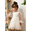 White Long Tulle Sleeve Tutu Dress For Baby Girl - Cinderella