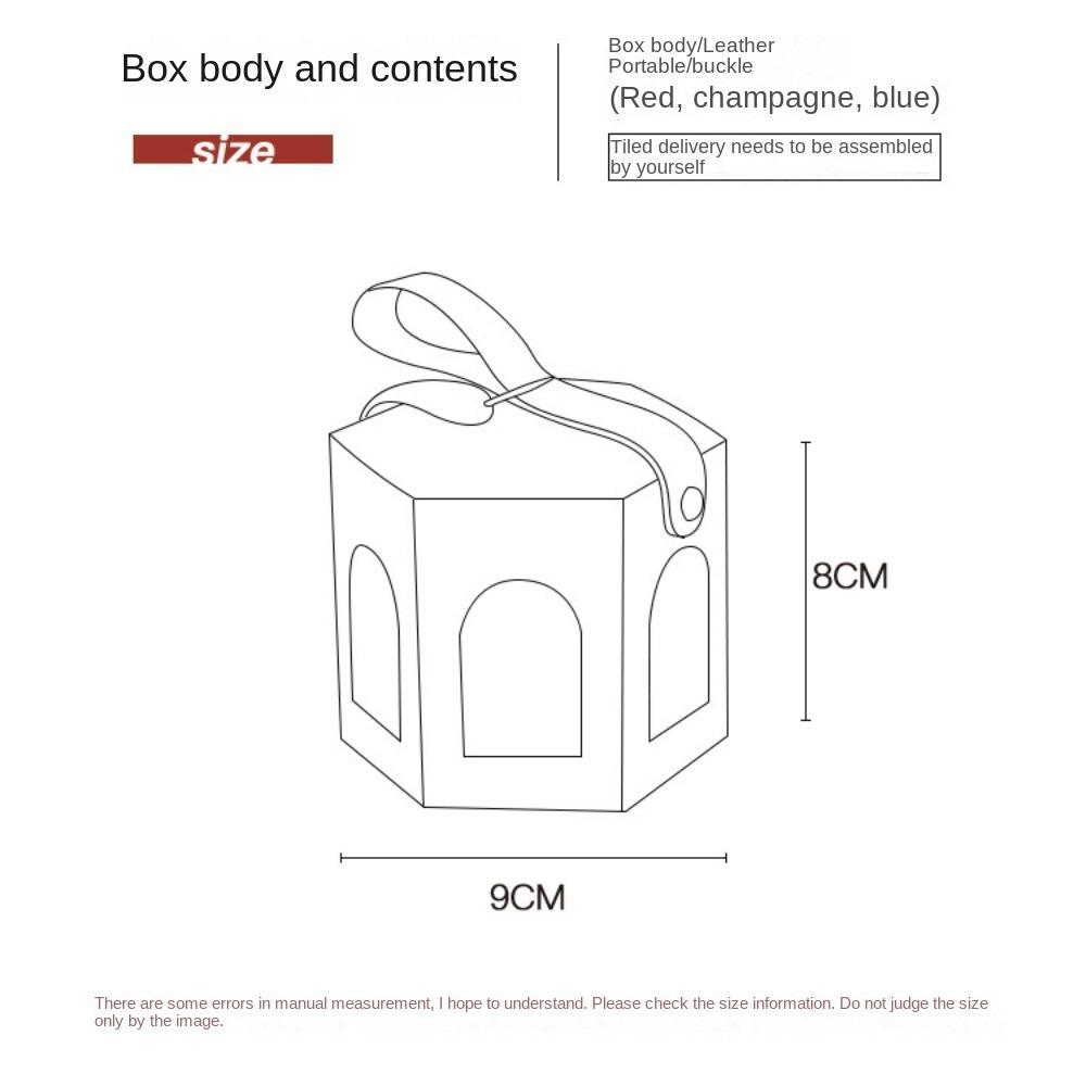 Leather Handle Carousel Gift Box Paper Wedding with Hand Gift Elegant Wedding Candy Box