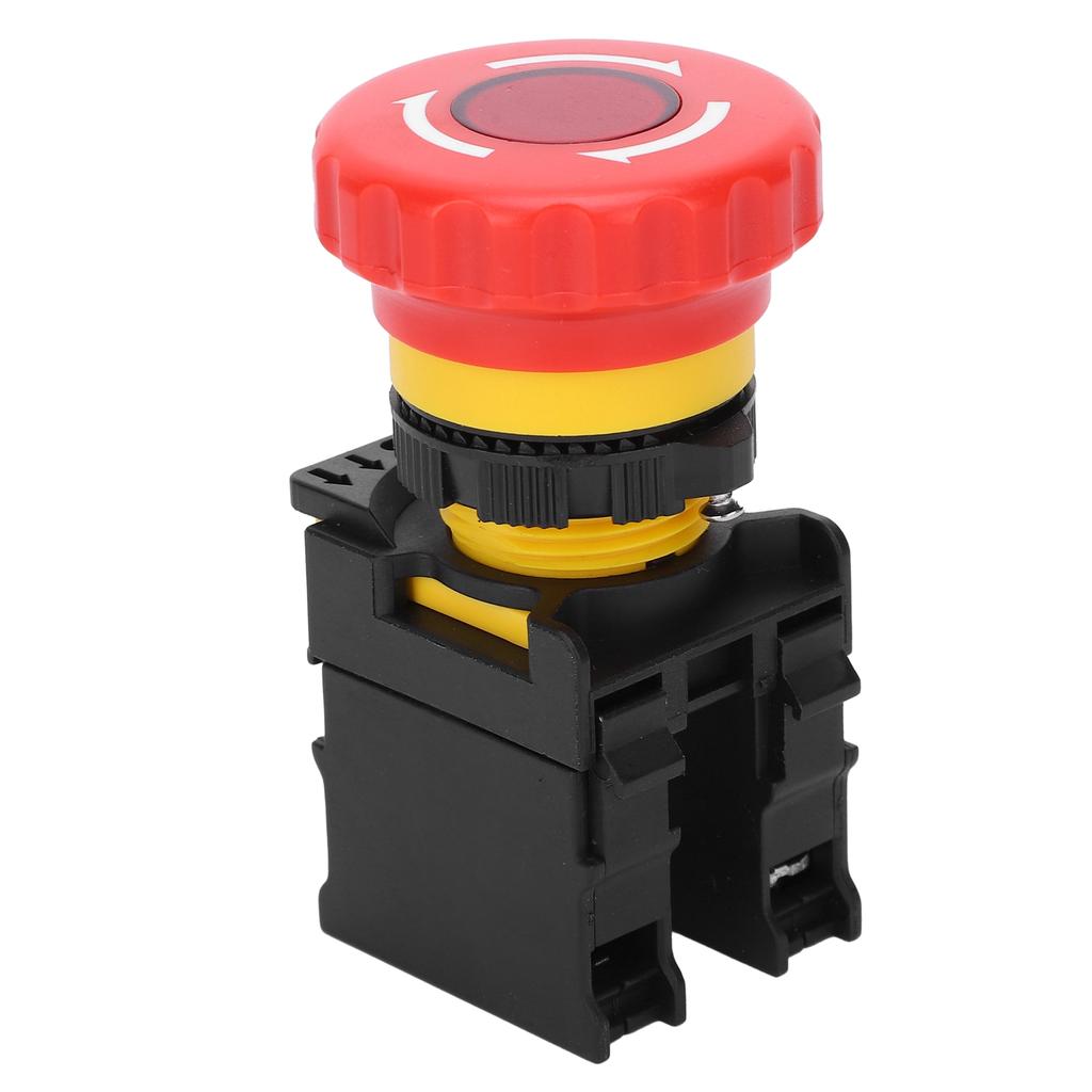 Emergency Stop Button Rotary Switch Manual Tools Industrial Hardware Red 10A 600V