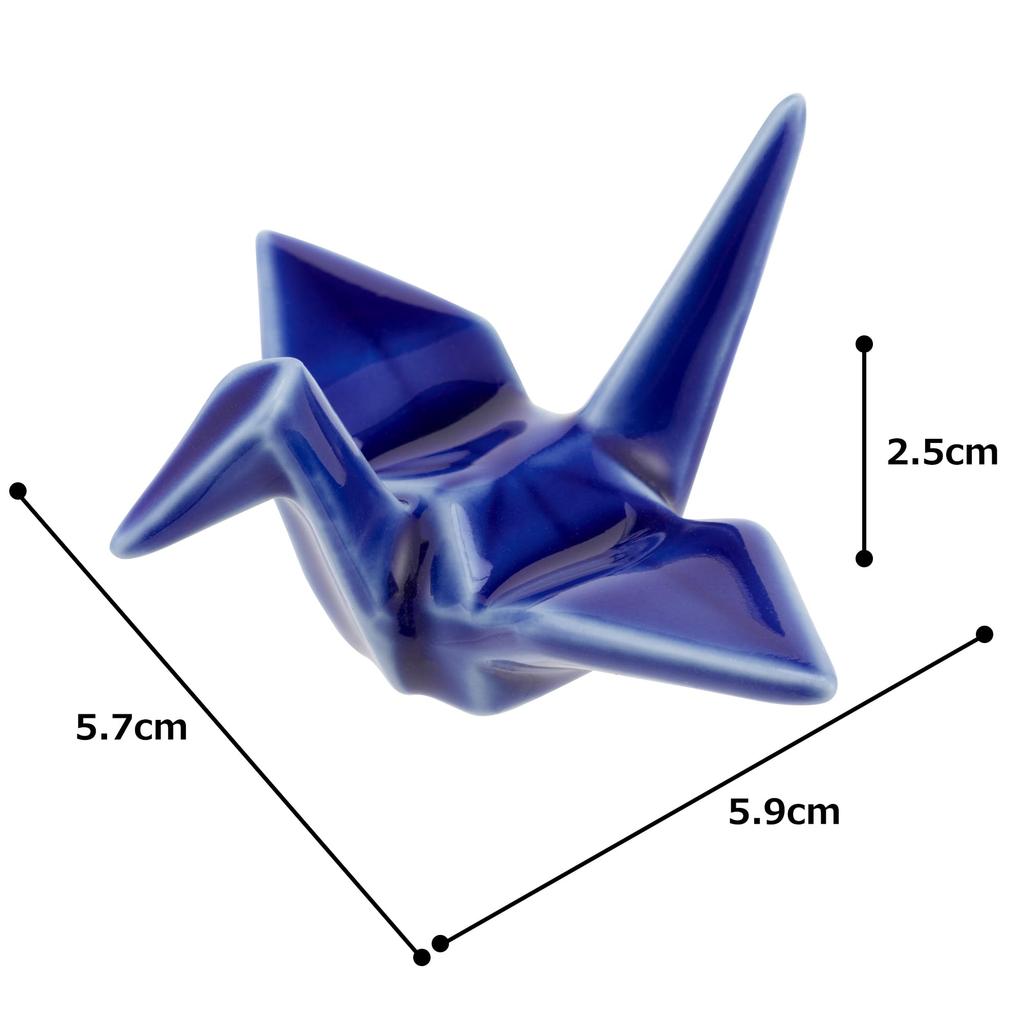 Tatara Chopstick Origami Crane Navy Made In 23514 Rest, Design, Blue, Porcelain, Japan,