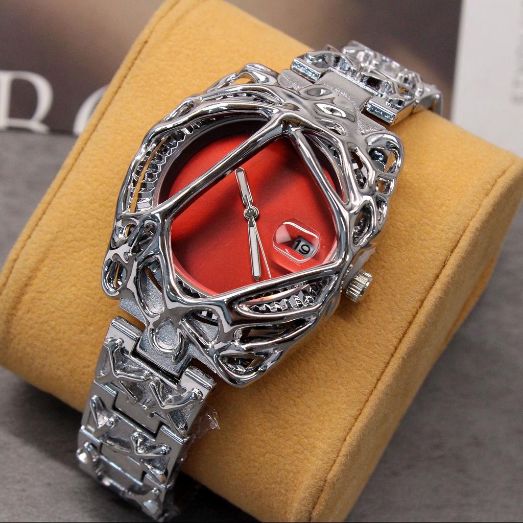 All Silver Unique Style Personalize Quartz Watch Men AAA High Quality Alabaster Fashion Unisex Hot Sell Unique Creative Clock