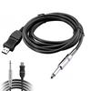 3m 10ft Guitar Bass USB Straight Plug Cable To 1/4inch 6.35mm Jack Link Connection