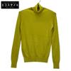 DRAWER Yellow Cashmere Silk Turtleneck Ribbed Knit Top Tops 2 yellowUsed