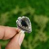 925 Silver Pear Picasso Jasper Gemstone Handcrafted Handmade Statement Boho Ring