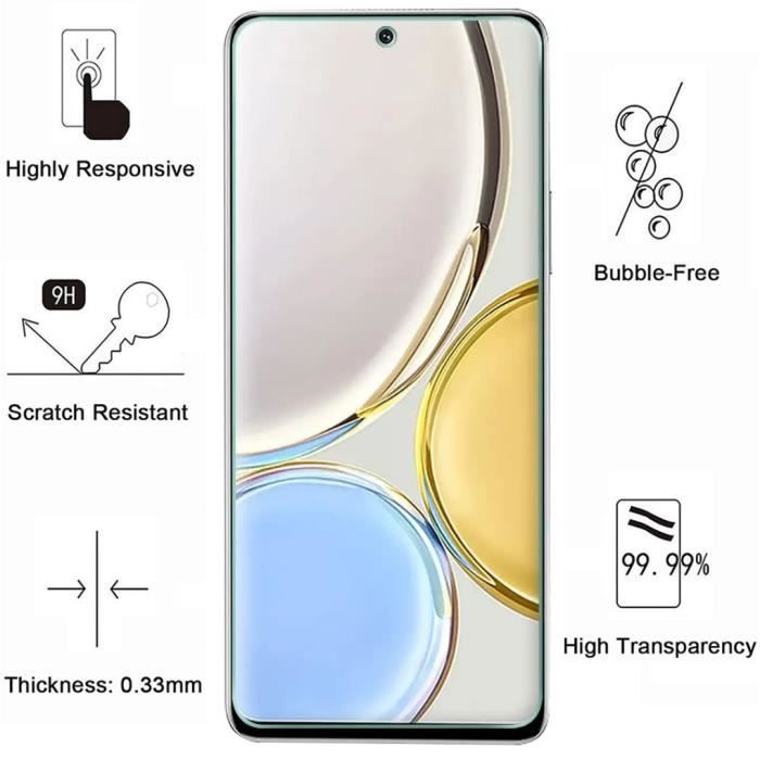 Case for Honor Magic 4 Lite 5G and 2 Tempered Glass Screen Protector Phonillico®