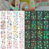 2pcs Tattoo Stickers Luminous Child Kid Temporary Fake Tattoos Glow Paste On Face Arm Leg for Children Body Art Mermaid Sticker