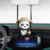 Decoraction Panda Car Pendant Swing Doll Rearview Mirror Hanging Car Hanging Ornament  Car Decor