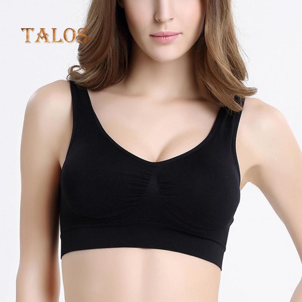 Women Sexy Single Layer Seamless Soft Breathable Bra Wireless Sports Yoga Shapewear Top Female