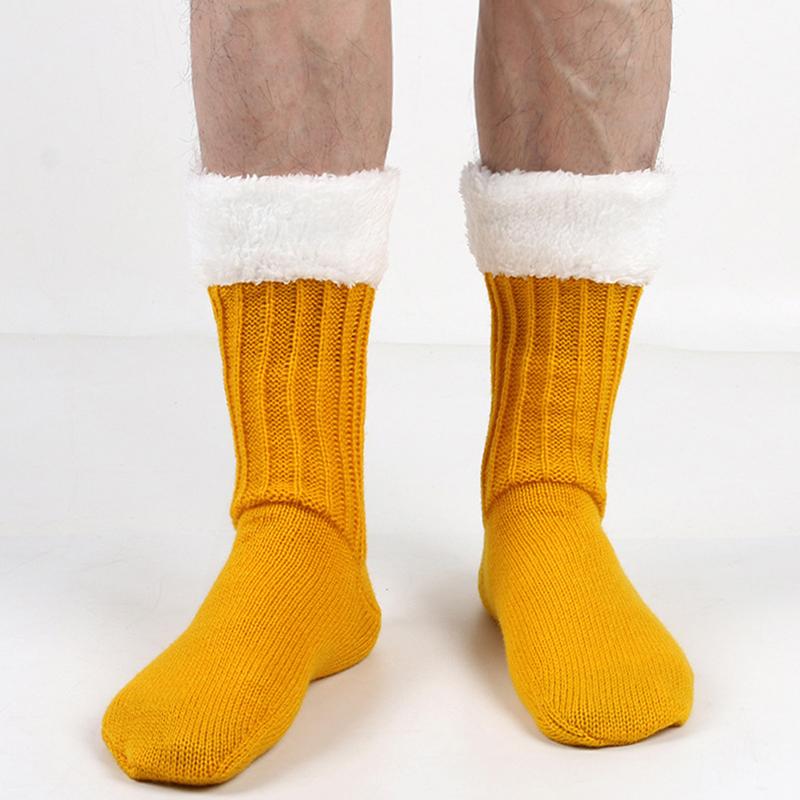 1 Pair Beer Mug Knitted Socks Warm Soft Sleep Christmas Gift