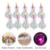10Pcs Rainbow Spinner Toy Rainbow Twirler Stick Ribbon Fairy Wands Bright Glitter Wand Twirling Wand Light Up Spinning Toys for Festivals Party