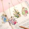 Chinese Mythological Fairy Bookmarks Beautiful Hollow Brass Bookmark Flower Fairy Bookmarks Girl‘s Stationery
