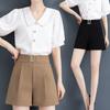 Shorts Women's 2023 Summer New High Waist Straight A-line Outwear Pants Versatile Casual Wide Leg Shorts