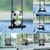 Car Panda Pendant Color Matching Swing Good Detail Colorfast Car Hanging Ornament Animal Mirror