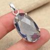 Faceted Iolite Gemstone 925 Sterling Silver Jewelry Handmade Pendant For Her