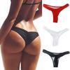 Women's Pleated Swimsuit Swimwear Bikini Bottom Beachwear Brazilian Briefs Thong