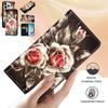 Rose Pattern PU Leather Magnetic Shockproof Case for iPhone,Samsung,Huawei,Xiaomi,vivo,Oppo,Moto,Tecno,TCL,ZTE,OnePlus,Infinix,Asus,Nothing and More