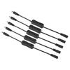 5Pcs LED Strip Light Wire Switch with Female and Male DC 12V Power Connector Plug Black