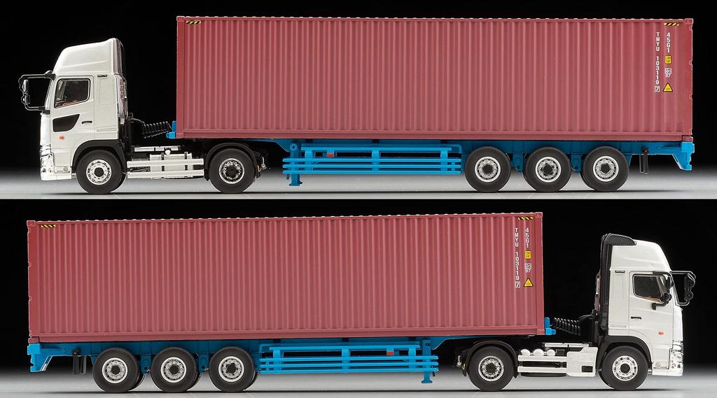 Tomica Limited Vintage Neo 164 LV-N292a Hino Profia 40ft Marine Container Trailer Toho Sharyo TC36H1C34 Silver Finished Product