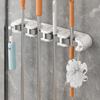 Punch-free Broom Mop Holder Self-Adhesive Mop Storage Rack Practical Mop Clip Rack  Bathroom