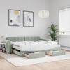 VidaXL Daybed with Trundle and Drawers Light Grey 90x200cm Velvet 3197001