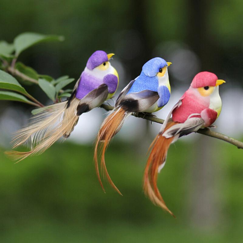 1Pc Mini Fake Birds Artificial Foam Feathers Mini Birds Home Party Wedding Decor