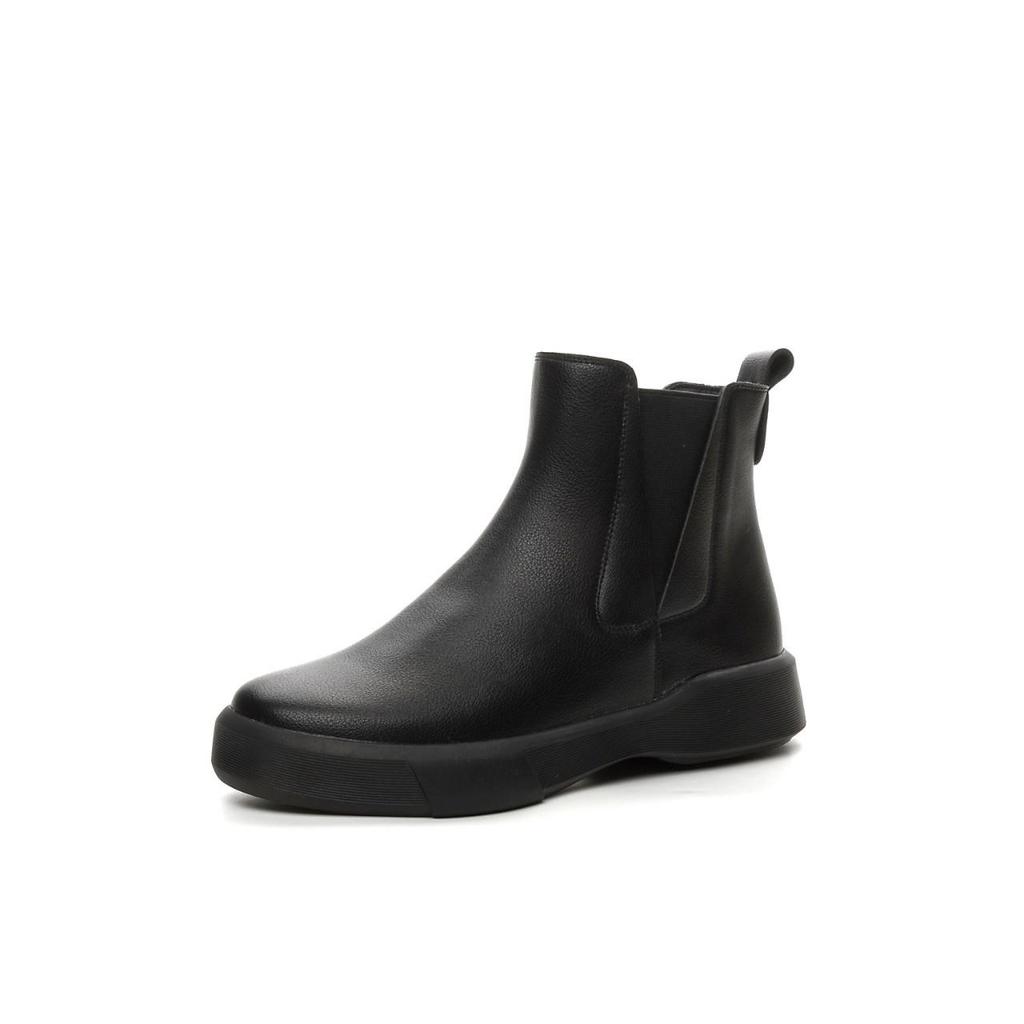 Women's Chunky Heel Retro Leather Chelsea Ankle Boots - Warm, Soft Sole, Handmade Martin Style