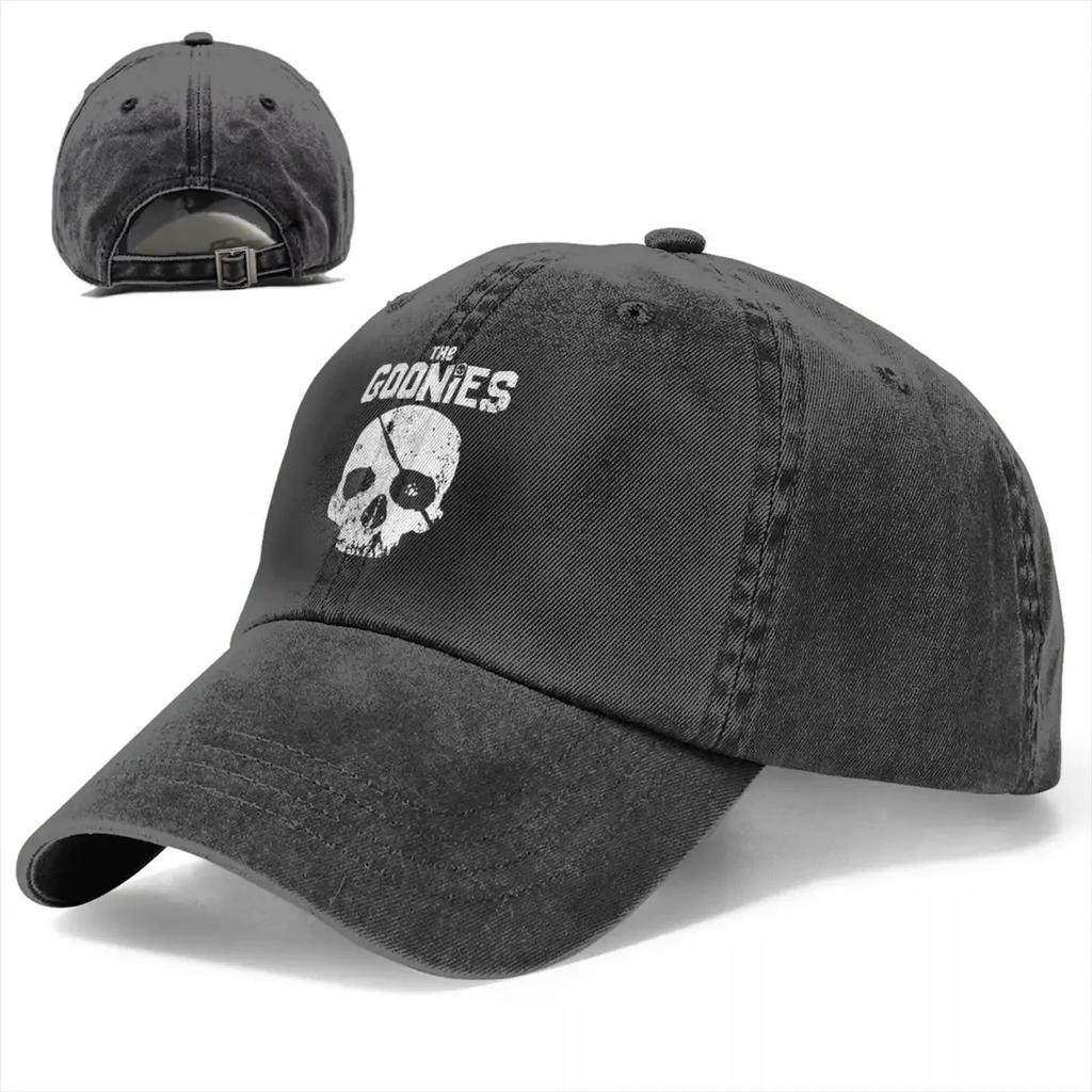 The Goonies Skull Logo Trucker Hat Accessories Vintage Distressed Denim Headwear For for Men Women Adjustable