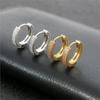 1Pairs Shiny Zircon Huggies Hoop Earrings for Women Men Cuff Circle Elegant Jewelry Accessories