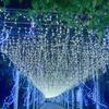 Waterproof LED Icicle Curtain Fairy Lights - Outdoor Decorative Flashing String for Christmas & Waterfall Effects