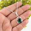 Green Emerald Stone Sterling Silver Trendy Mother Gift Engagement May Pendant PP-6-9