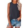 Ladies Casual Loose Sexy Sleeveless Round Neck Shirt Elastic Vest