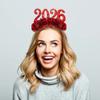 Glittering 2026 New Year Headband With Festive Number Decors For Adults Kids Holiday Parties Christmas Celebrations