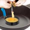 2.95 In 2/4 Pcs Egg Ring Egg Pancake Cooking Ring with Brush Non-stick Egg Cooker Ring Easy To Clean Fried Egg Ring Pancake Mold