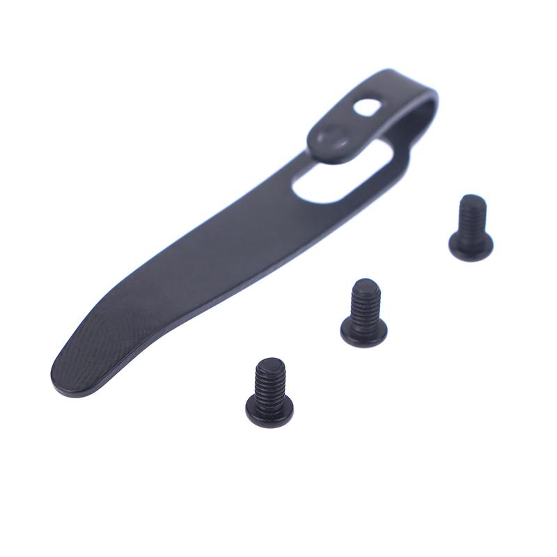 1Set 420 Stainless Steel Material Knife Back Clip With 3Pcs M2.5 Screws Pocket Waist Clamps For Knives Diy Make Accessories