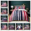 3D Striped Pattern National Flag Bedding Set Men Boy Duvet Cover Pillowcases 2/3pcs Single Double Bed Cover Gift Home Textile