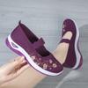 New Embroidered Women's Walking Shoes Mesh Breathable Non-slip Women's Casual Shoes