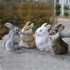 1PC Simulated Rabbit Animal Model Rabbit Household Decorations Rabbit Fur Crafts Gifts