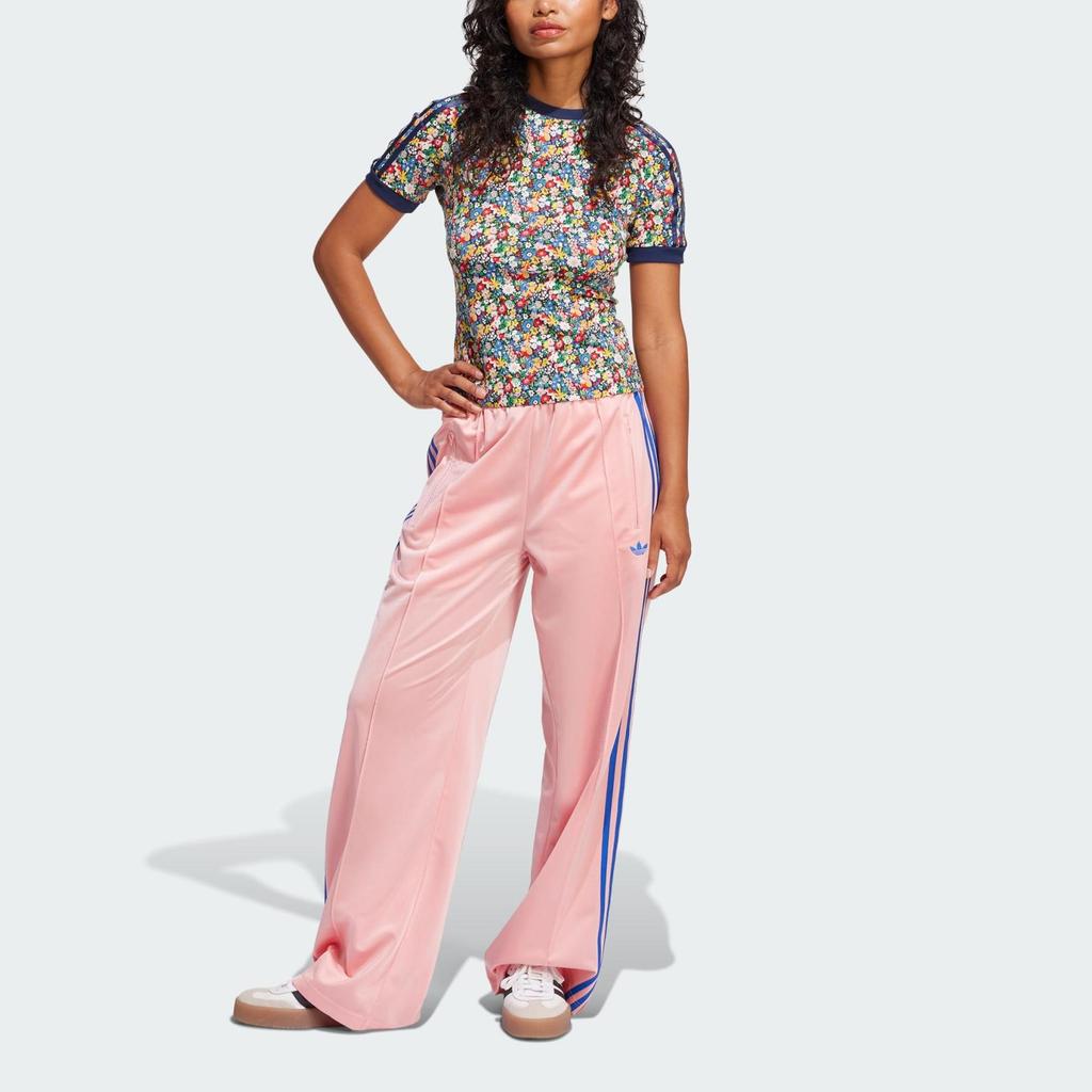 Adidas Originals Adicolor Side Stripe Loose Straight Leg Knit Sports Pants Women Bottoms Pink JP2312