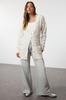 Women's Elegance Style Cardigan Stone Wool Sequin Embroidered Knitwear Cardigan