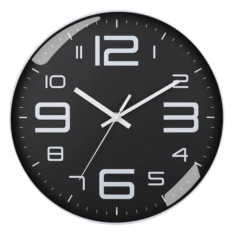 8 Inch Modern Decor Clock Non-Ticking Wall Clock Silent Round Wall Clock Quartz Clocks For Office School Bedroom Living Room