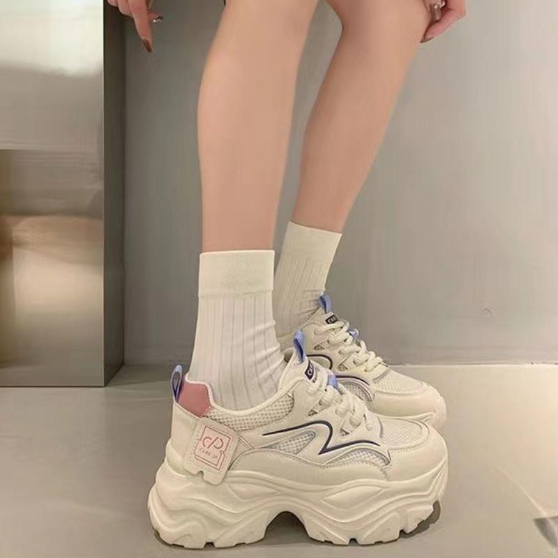 Fashion Trendy Dad Shoes for Women 2024 New Thick Sole Height Increasing Versatile Breathable Casual Sports Shoes Zapatillas De Deporte