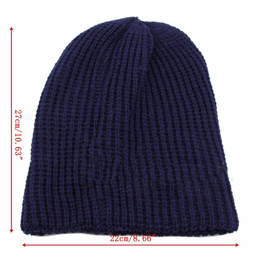 Winter Stretch Soft Ski Cap Warm Beanie Hat Knitted Caps Wool Knitted