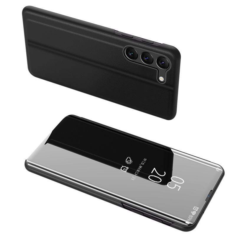 Hurtel Samsung S23 Flip Case - Black, Clear View