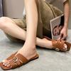 2025 New Ladies' Fashionable Casual Flat Sandals, Versatile Outdoor Wear, Flat Slippers for Wearing Outside